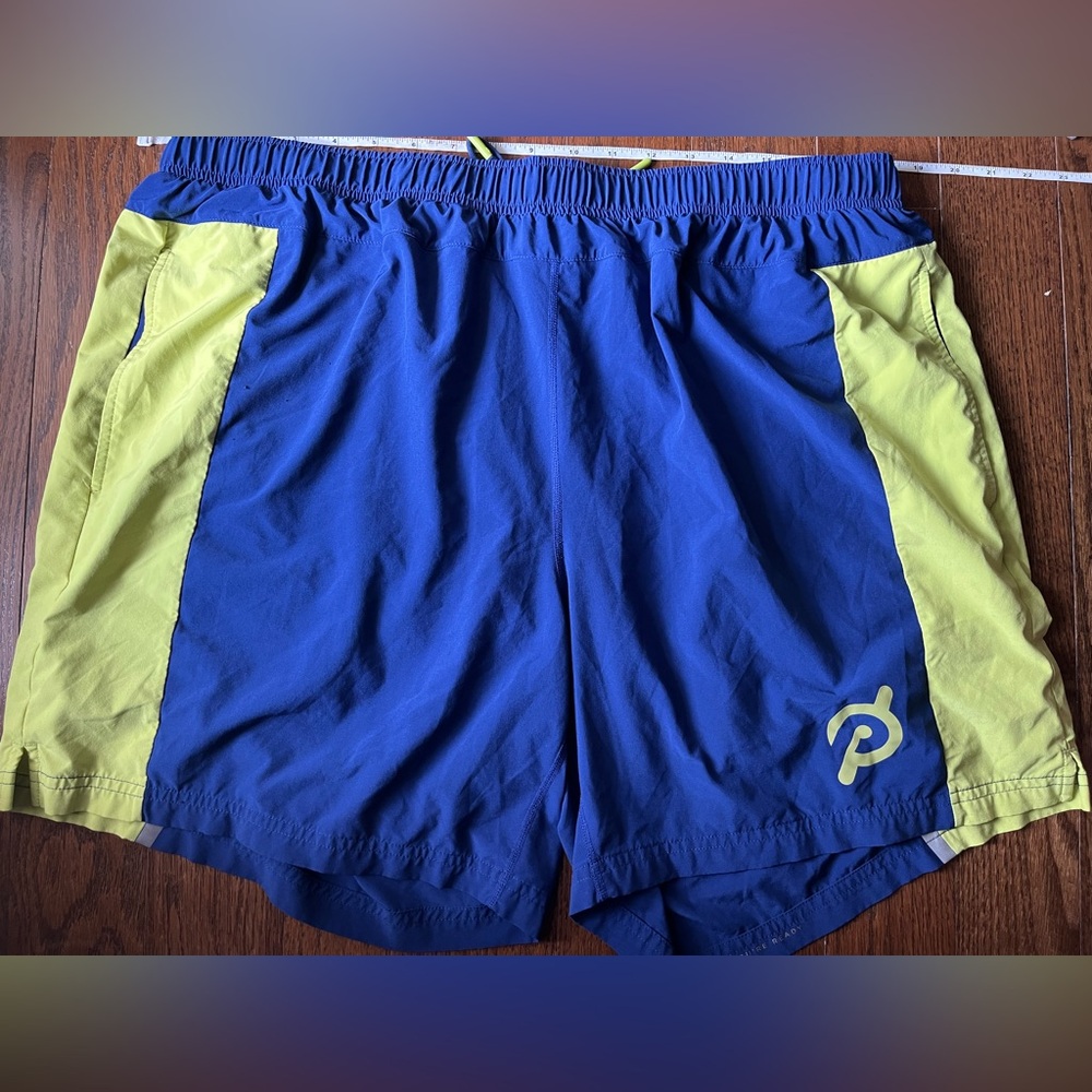 Fourlaps x Peloton Men's Athletic Shorts - Blue and Yellow